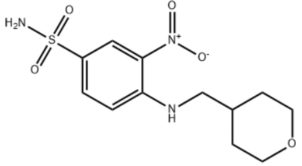 3-nitro-4-(((tetrahydro-2H-pyran-4-yl)methyl)amino)benzenesulfonamide 