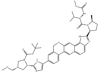 (2s,4s)-Tert-Butyl 2-(5-(2-((2s,5s)-1-((S)-2-((Methoxycarbonyl)Amino)-3-Methylbutanoyl)-5-Methylpyrrolidin-2-Yl)-1,11-Dihydroisochromeno[4',3':6,7]Naphtho[1,2-D]Imidazol-9-Yl)-1h-Imidazol-2-Yl)-4-(Methoxymethyl)Pyrrolidine-1-Carboxylate  