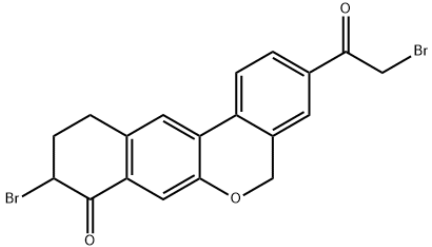 9-Bromo-3-(2-Bromo Acetyl)-10,11-Dihydro-5H-dibenzo(c,g) Chromen-8(9H)-one