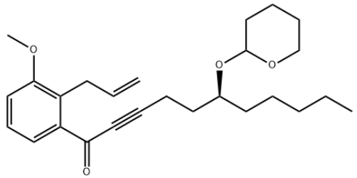 (6S)-1-(3-methoxy-2-(2-propenyl)phenyl)6-(tetrahydro-2H-pyran-2-yl)oxy)2-undecyn-1-one 