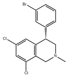 (S)-4-(3-溴苯基)-6,8-二氯-2-甲基-1,2,3,4-四氢异喹啉