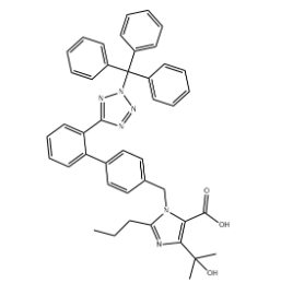 4-(1-hydroxy-1-methylethyl)-2-propyl-1-[[2'-[2-(triphenylmethyl)-2H-tetrazol-5-yl][1,1'-biphenyl]-4-yl]methyl]-1H-imidazole-5-carboxylic Acid